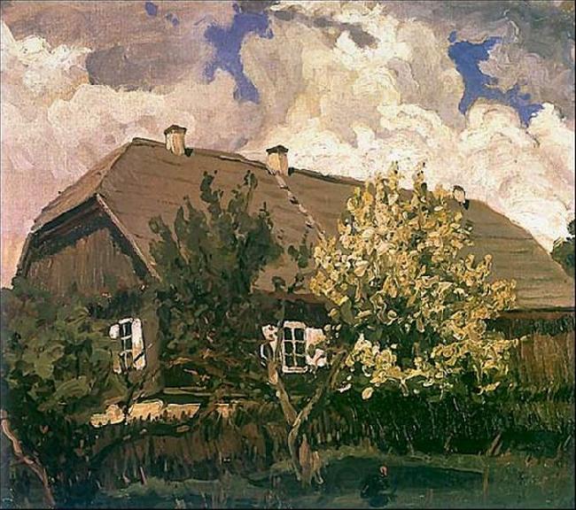 Ferdynand Ruszczyc Manor house in Bohdanew Spain oil painting art